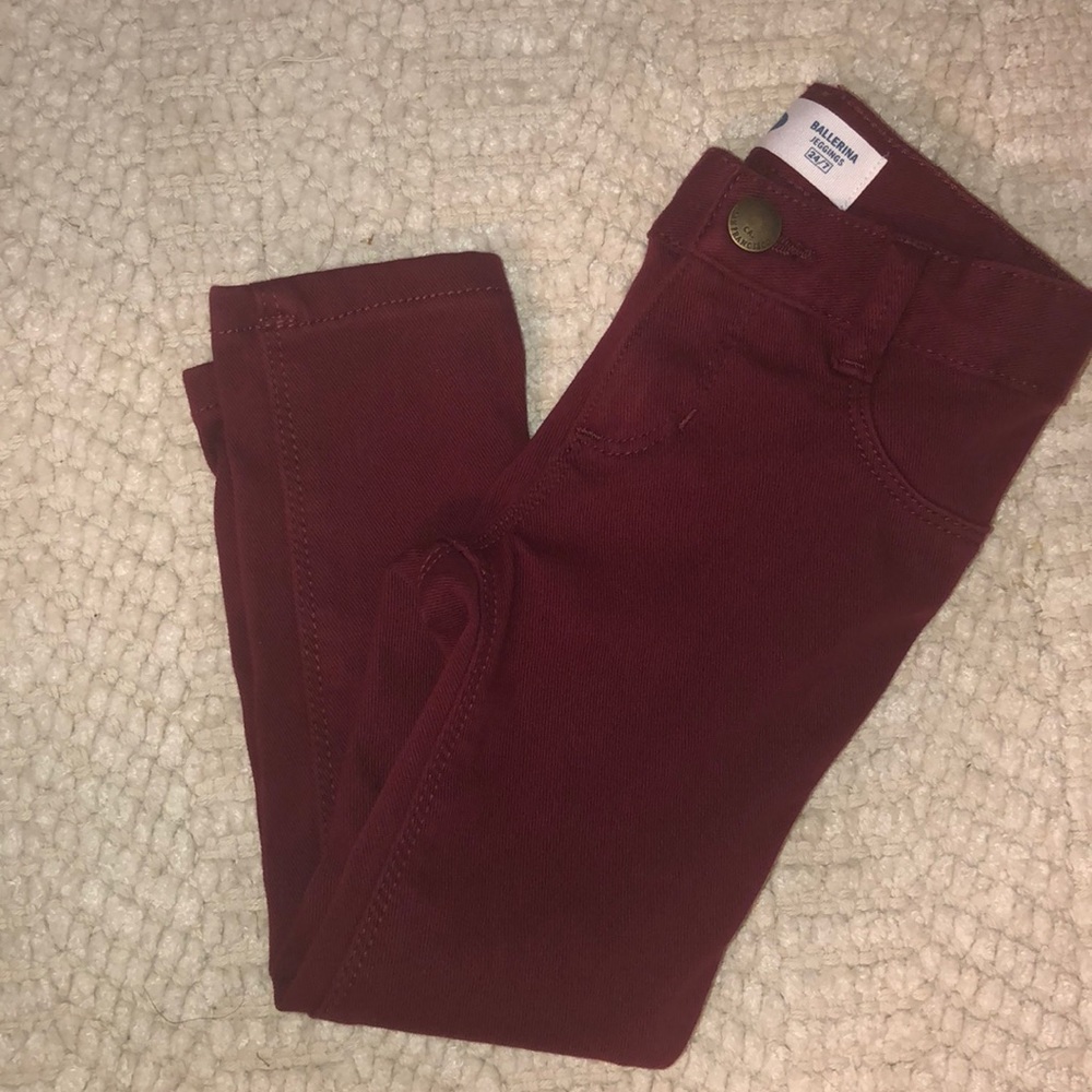 3/$18 New w/o Tags Burgundy Toddler Jeggings 3T